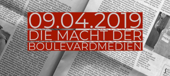 Einladung Podiumsdiskussion „Die Macht der Boulevardmedien“